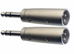 Stagg AC-XMPMSH, redukce 2x XLR zástrčka - Jack 6,3 mm stereo