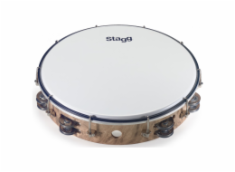 Stagg TAB-212P/WD, dvouřadá laditelná tamburína, 12"