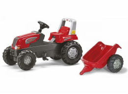 Hračka Rolly Toys Šlapací traktor Junior s vlečkou červený akční