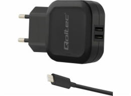 Qoltec Smartphone / Tablet 2xUSB + USB-C nabíječka (50188)