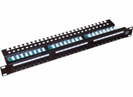 Patch panel UTP cat.5e s 24 porty LSA 1U