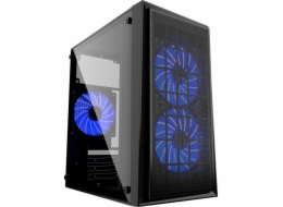 GEMBIRD CCC-FORNAX-950B Gaming design PC case 3x12cm fans blue