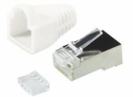 LogiLink Plug RJ45 Cat.6 FTP s krytem, ??bílá 100sztuk (MP0022W)