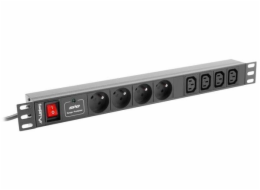 Lanberg RACK PDU 1U 16A 4X 230V PL 4X IEC C13 2M ČERNÁ (PDU-04E04I-0200-BK)