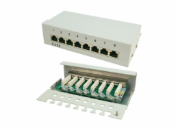 LogiLink Patchpanel CAT6, 8portový, stíněný, šedý (NP0016A)