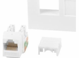 LANBERG RJ45 45x45 socket keystone cat. 6 UTP white