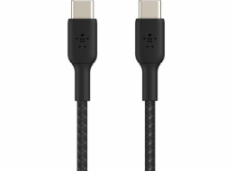 Belkin USB-C na USB-C kabel, 1m, černý - odolný