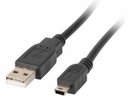 LANBERG USB MINI (M) na USB-A (M) 2.0 kabel 0,3m, černý (CANON) 
