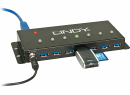 Lindy 7 Port USB 3.0 Metall, USB-Hub 43128