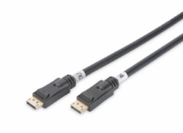 Digitus DisplayPort 1.2. připojovací kabel  se zesilovačem 20 m, Ultra HD 4K ,zlacené konektory