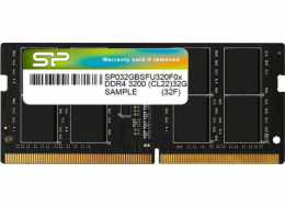 SILICON POWER DDR4 SODIMM RAM memory 3200 MHz CL22 32 GB (SP032GBSFU320X02) Black