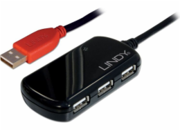 Lindy USB 2.0 Aktivverlängerungshub Pro 2.0 12m, USB-Hub 42783