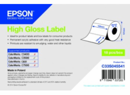 High Gloss Label - Die-cut Roll, 102x152,210ks