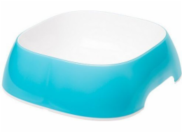 FERPLAST Glam Large Pet watering bowl white and blue