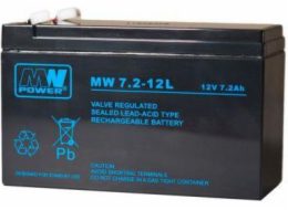 MPL MW POWER MW 7.2-12 UPS battery Lead-acid accumulator VRLA AGM Maintenance-free 12 V 7 2 Ah Black