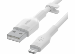 Belkin Flex Lightning/USB-A 1m mfi cert., bílý     CAA008bt1MWH