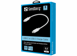 Sandberg 136-30 USB-C to USB-C Charge Cable 0.2m White