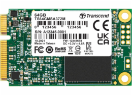 TRANSCEND MSA372M 64GB SSD disk mSATA, SATA III (MLC), 550MB/s R, 450MB/s W