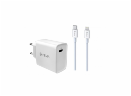 Devia Smart series PD quick charger suit (EU,18W) white