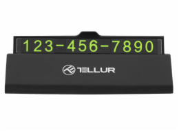 Tellur Temporary car parking phone number card black