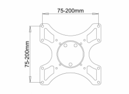 Sbox Full Motion Flat Screen LED TV Mount 19"-43" 25kg LCD-2900B