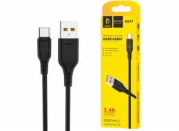 Denmen USB-A – USB-C kabel USB 1 m černý (29349)