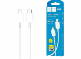 Kabel USB Denmen USB Typ typu typu typ C typu PD 3.6A Dodávka napájení 1M výstup 100 W D20C White