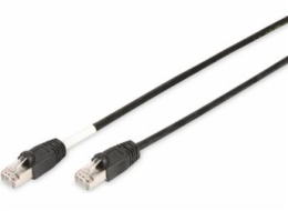 CAT 6 S-FTP outdoor patch cable, Cu, PE, AWG 27/7, length 2 m, black sheath color