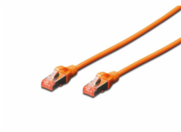 Digitus CAT 6 S-FTP patch cable, Cu, LSZH AWG 27/7, length 1 m, color orange