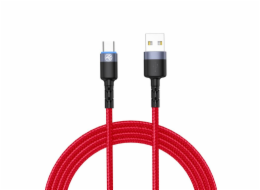 Tellur Data cable USB to Type-C with LED Light, 3A, 1.2m red