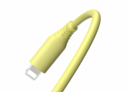 Tellur Silicone USB to Lightning cable 3A, 1m, yellow