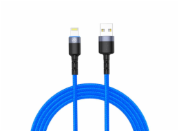 Tellur Data cable USB to Lightning with LED Light, 3A, 1.2m Blue