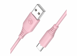 Tellur Silicone USB to Type-C cable 3A 1m pink