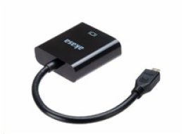 AKASA adaptér Micro HDMI na VGA, 15cm, 1080p