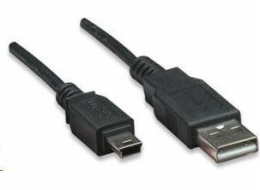 Manhattan USB-A - miniUSB kabel 1,8 m černý (333375)