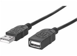 Manhattan USB kabel USB-A – USB-A 1,8 m černý (338653)