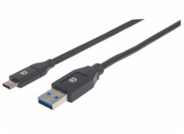 Manhattan USB-A – USB-C USB kabel 2 m černý (354974)