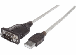 Manhattan USB-A - RS-232 USB kabel 1,8 m průhledný (151849)