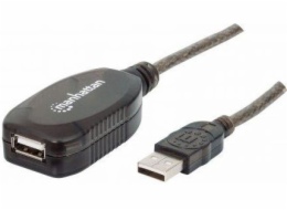 Manhattan USB kabel USB-A – USB-A 10 m černý (150248)