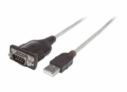 Manhattan USB-A - RS-232 USB kabel 0,45 m průhledný (151856)