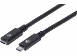 Manhattan USB kabel USB-C – USB-C 0,5 m černý (355230)