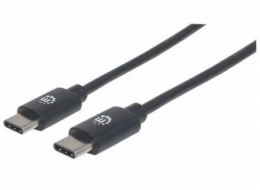 Manhattan USB kabel USB-C – USB-C 0,5 m černý (354868)