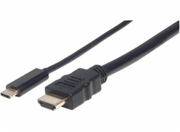 Manhattan USB-C – HDMI kabel 1 m černý (152235)