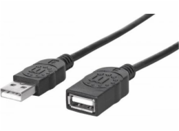 Manhattan USB-A – USB-A kabel USB 1 m černý (308519)