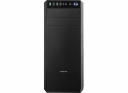 Modecom PC herní skříň OBERON PRO LE BLACK MIDI, 2x USB 3.0, 2x USB 2.0, audio HD, černá, bez zdroje