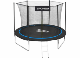 Spokey JUMPER Trampolína černo-modrá, průměr 244 cm, vč. ochranné sítě a žebříku