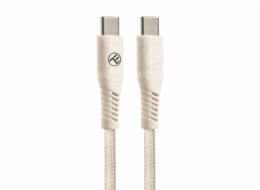 Tellur Green Data Cable Type-C to Type-C 3A PD60W 1m nylon cream