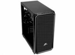 EVOLVEO Shaw 2, case mATX, 1x 120 mm ventilátor, přední mesh panel, prachový filtr, bez zdroje, černá