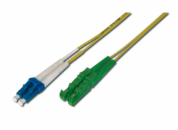 Fiber Optic Patch Cord, E2000 (APC) to LC (PC), Singlemode 09/125 µ, Duplex, Length 2 m