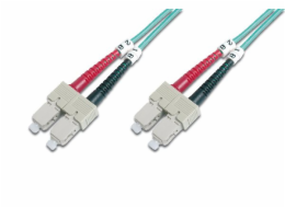 Digitus Fiber Optic Patch Cord, SC to SC Multimode 50/125 µ, Duplex Length 10m, Class OM3